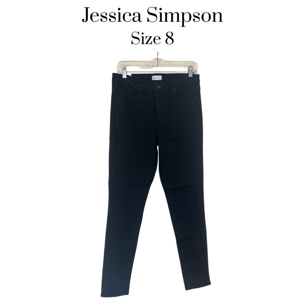 Jessica Simpson Women’s High Rise Skinny Jeans Black Size 8 NWT Denim Pants